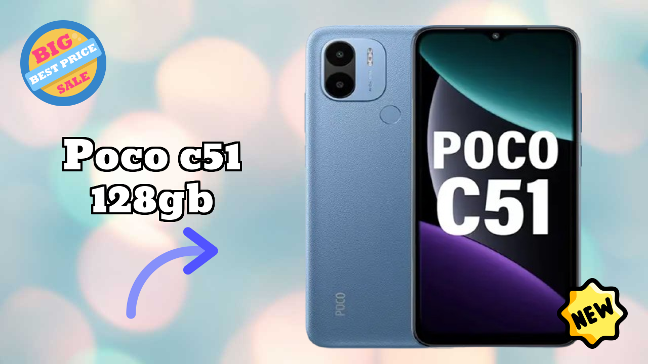 POCO C51 128GB डिस्प्ले क्वॉलिटी: 6.52 Inches (16.56 Cm) स्क्रीन